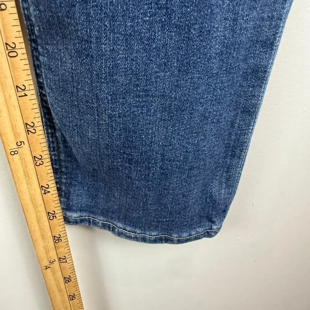 Citizens of Humanity Jolene Jeans Women 27 Blue Denim Button Fly Ankle Straight‎